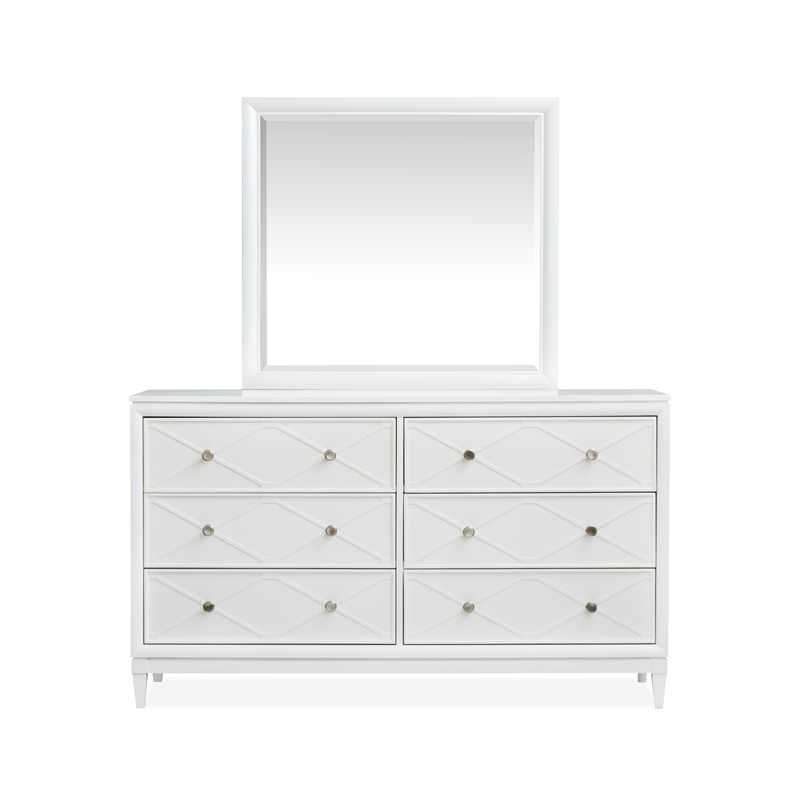 Magnussen Home Springhouse Double Drawer Dresser With Landscape Mirror