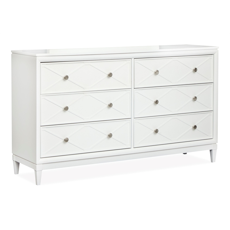 Magnussen Home Springhouse Double Drawer Dresser With Landscape Mirror