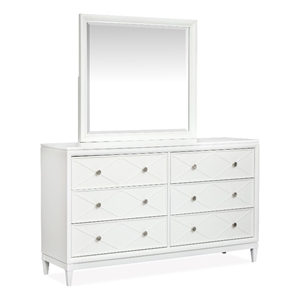 Magnussen Home Springhouse Double Drawer Dresser With Landscape Mirror