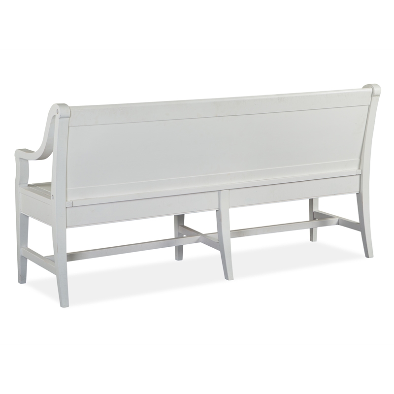 Magnussen Home Heron Cove Chalk White And Dovetail Grey Bench