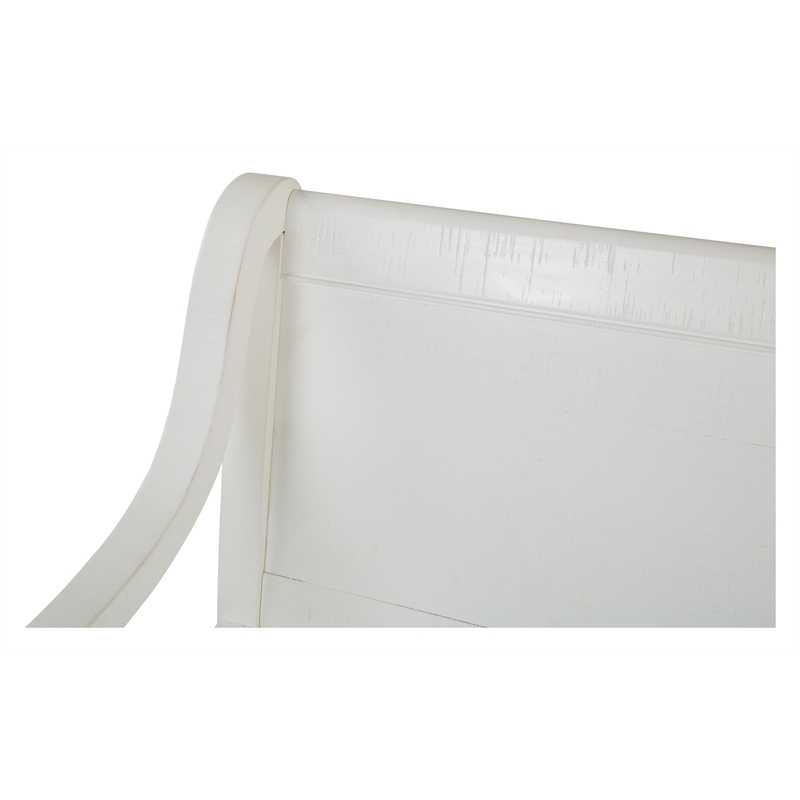 Magnussen Home Heron Cove Chalk White And Dovetail Grey Bench