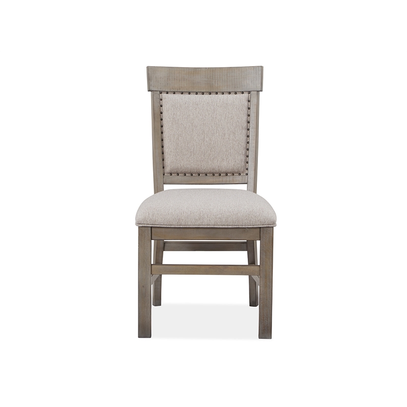 Magnussen Home Tinley Park Dove Tail Grey Upholstered Side Chair Two Pack