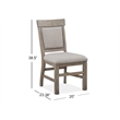 Magnussen Home Tinley Park Dove Tail Grey Upholstered Side Chair Two Pack
