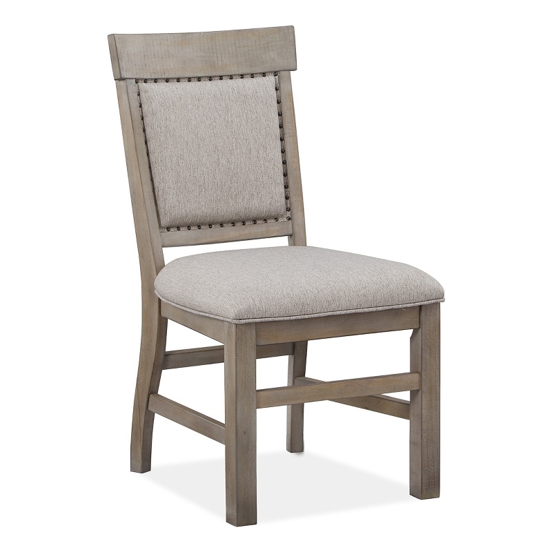 Magnussen Home Tinley Park Dove Tail Grey Upholstered Side Chair Two Pack