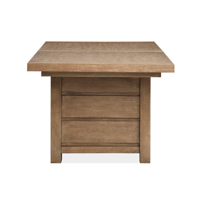 Magnussen Home Plum Creek Sierra Brown Extendable Trestle Dining Table