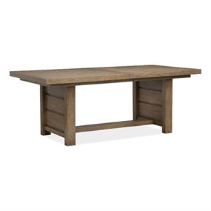 Magnussen Home Plum Creek Sierra Brown Extendable Trestle Dining Table