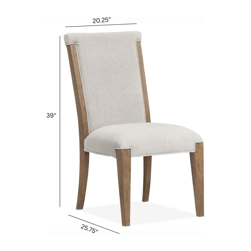 Magnussen Home Plum Creek Sierra Brown Upholstered Side Chair Two Pack