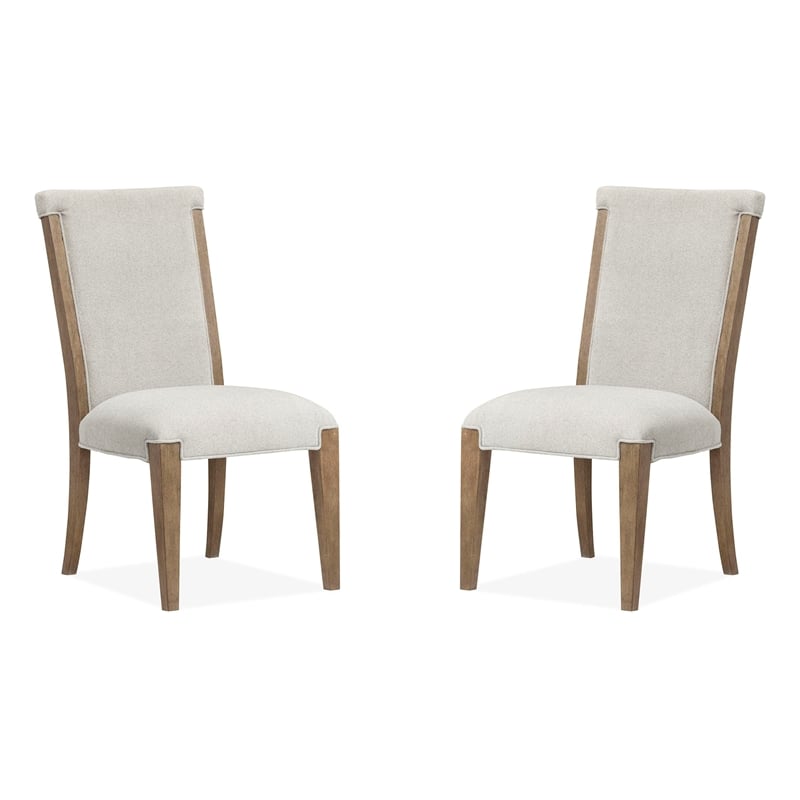 Magnussen Home Plum Creek Sierra Brown Upholstered Side Chair Two Pack