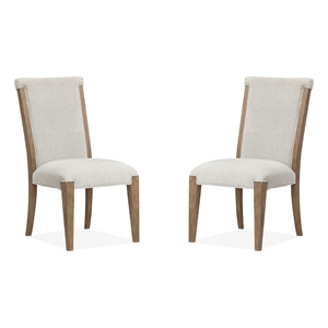 Magnussen Home Plum Creek Sierra Brown Upholstered Side Chair Two Pack