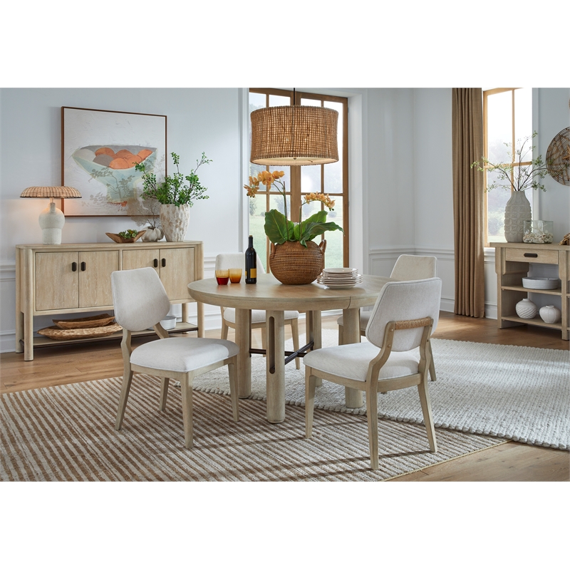 Salt Life Home Sunset Cove Sanibel Brown Extendable Round Dining Table