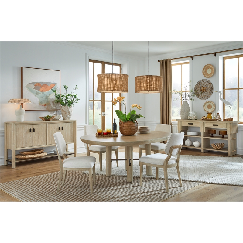 Salt Life Home Sunset Cove Sanibel Brown Extendable Round Dining Table