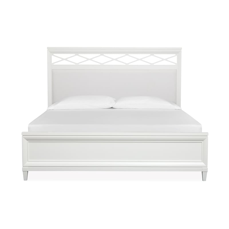 Magnussen Home Springhouse Whisper White King Upholstered Panel Bed