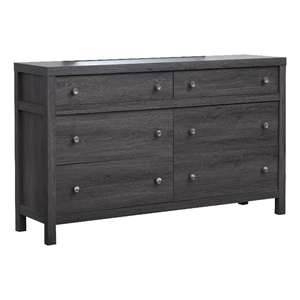 Magnussen Home Merrifield Raisin Black 6-Drawers Bedroom Dresser