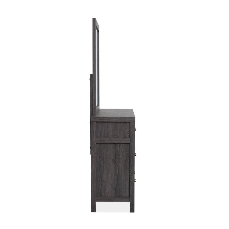 Magnussen Home Merrifield Raisin Black Dresser With Portrait Mirror