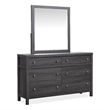 Magnussen Home Merrifield Raisin Black Dresser With Portrait Mirror