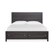 Magnussen Home Merrifield Raisin Black King Panel Storage Bed