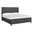 Magnussen Home Merrifield Raisin Black King Panel Storage Bed