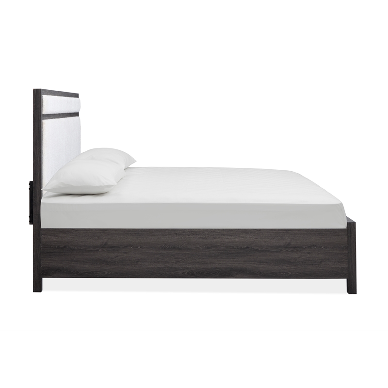 Magnussen Home Merrifield Raisin Black King Upholstered Panel Bed