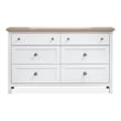 Salt Life Home Windmill Harbour White Whisp and Sand 6-Drawers Dresser