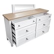Salt Life Home Windmill Harbour White Whisp and Sand 6-Drawers Dresser