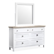 Salt Life Home Windmill Harbour Double Drawer Dresser With Portrait Mirror