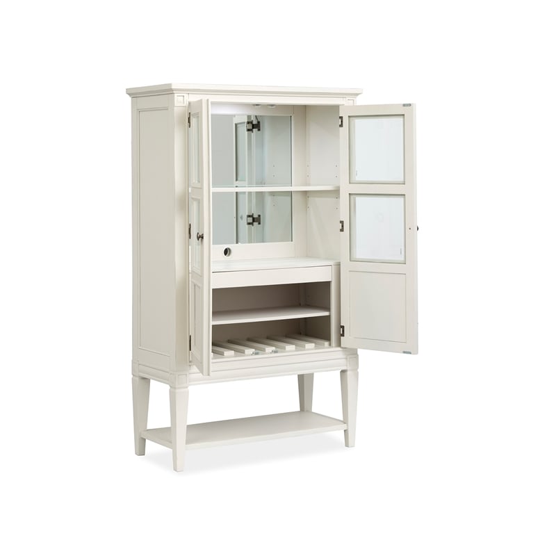 Magnussen Home Willowbrook Egg Shell White Display Cabinet