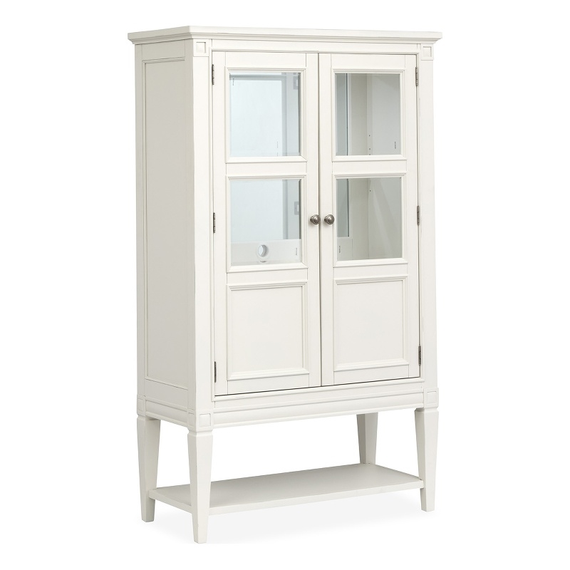 Magnussen Home Willowbrook Egg Shell White Display Cabinet