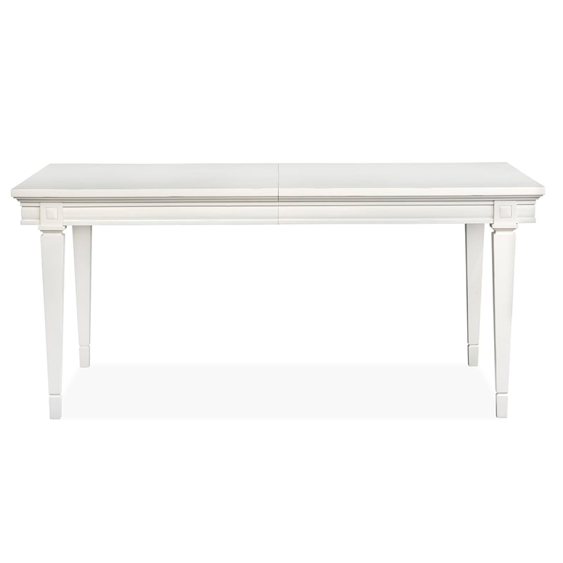 Magnussen Home Willowbrook Egg Shell White Extendable Rectangular Dining Table