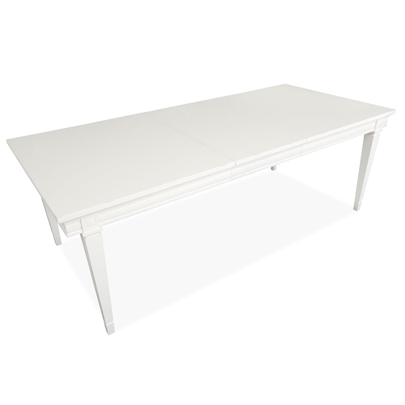 Magnussen Home Willowbrook Egg Shell White Extendable Rectangular Dining Table