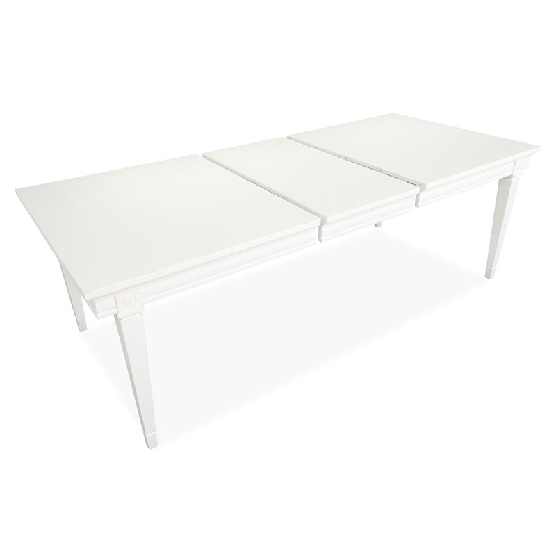 Magnussen Home Willowbrook Egg Shell White Extendable Rectangular Dining Table