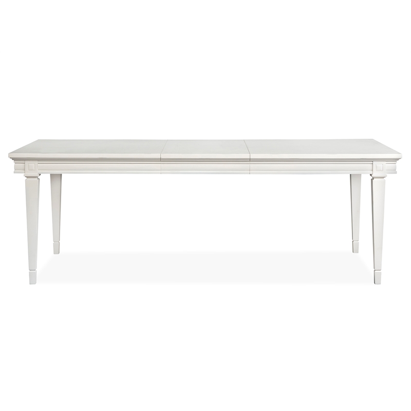 Magnussen Home Willowbrook Egg Shell White Extendable Rectangular Dining Table