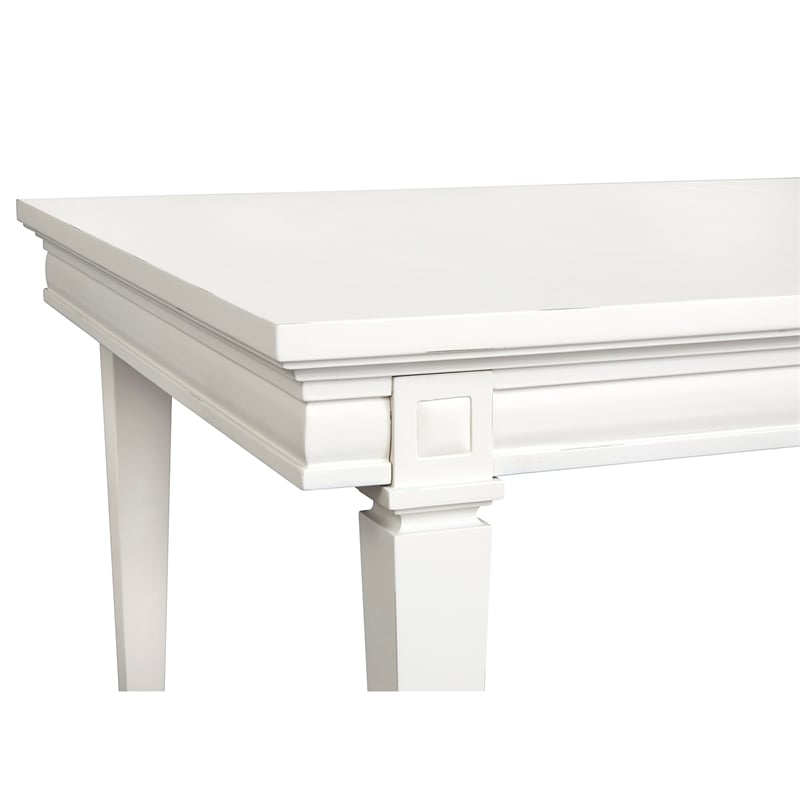 Magnussen Home Willowbrook Egg Shell White Extendable Rectangular Dining Table
