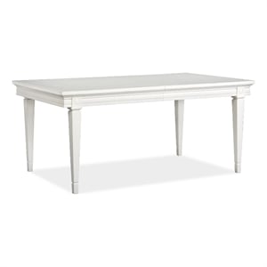 Magnussen Home Willowbrook Egg Shell White Extendable Rectangular Dining Table