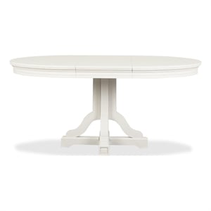 Magnussen Home Willowbrook Egg Shell White Extendable 48&quot Round Dining Table