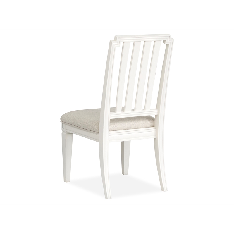 Magnussen Home Willowbrook Egg Shell White Upholstered Side Chair Two Pack