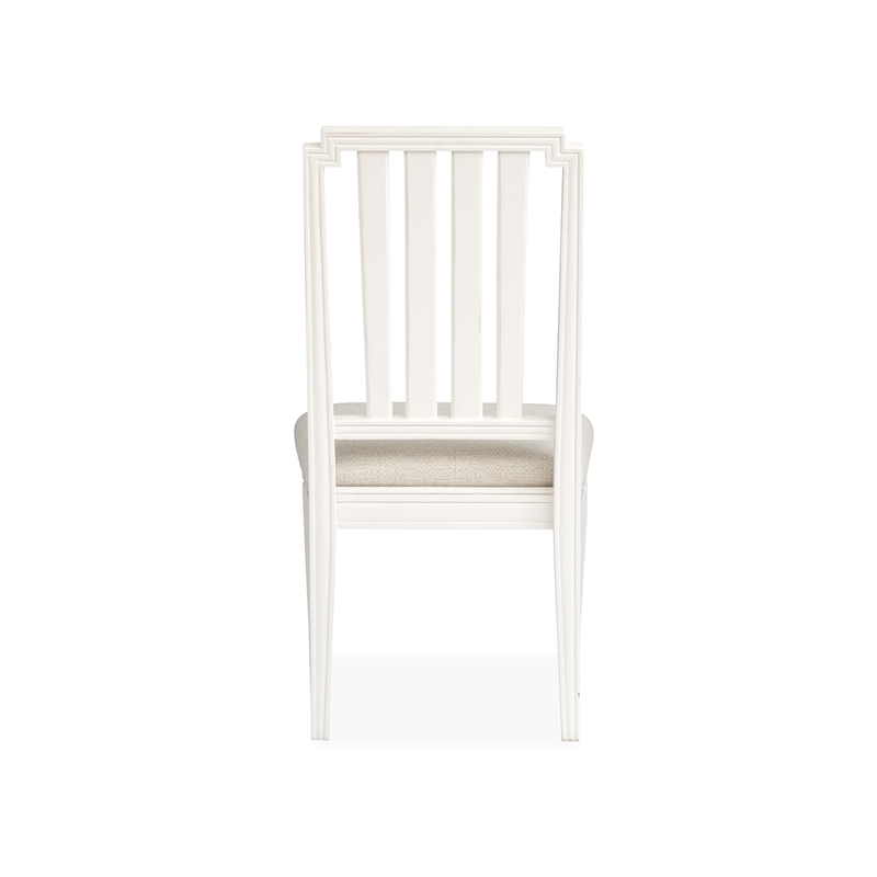Magnussen Home Willowbrook Egg Shell White Upholstered Side Chair Two Pack