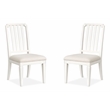 Magnussen Home Willowbrook Egg Shell White Upholstered Side Chair Two Pack
