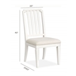 Magnussen Home Willowbrook Egg Shell White Upholstered Side Chair Two Pack