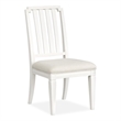 Magnussen Home Willowbrook Egg Shell White Upholstered Side Chair Two Pack