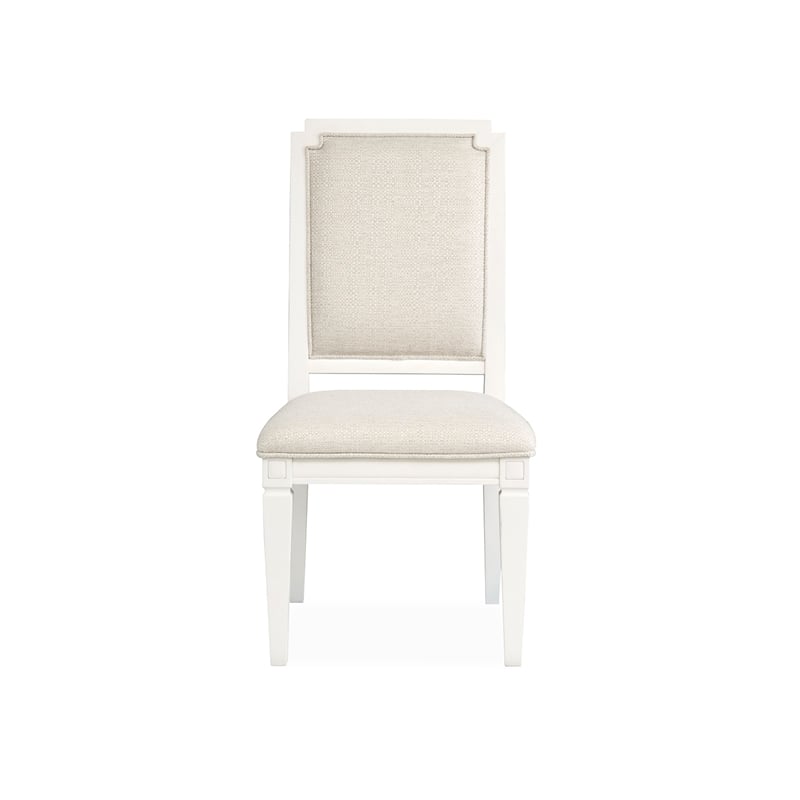 Magnussen Home Willowbrook Egg Shell White Upholstered Side Chair Two Pack