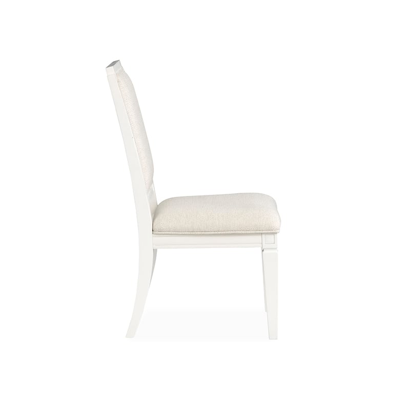 Magnussen Home Willowbrook Egg Shell White Upholstered Side Chair Two Pack
