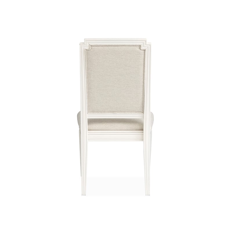 Magnussen Home Willowbrook Egg Shell White Upholstered Side Chair Two Pack