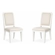Magnussen Home Willowbrook Egg Shell White Upholstered Side Chair Two Pack