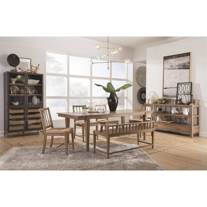 Magnussen Home Lindon Belgian Wheat Extendable Rectangular Dining Table