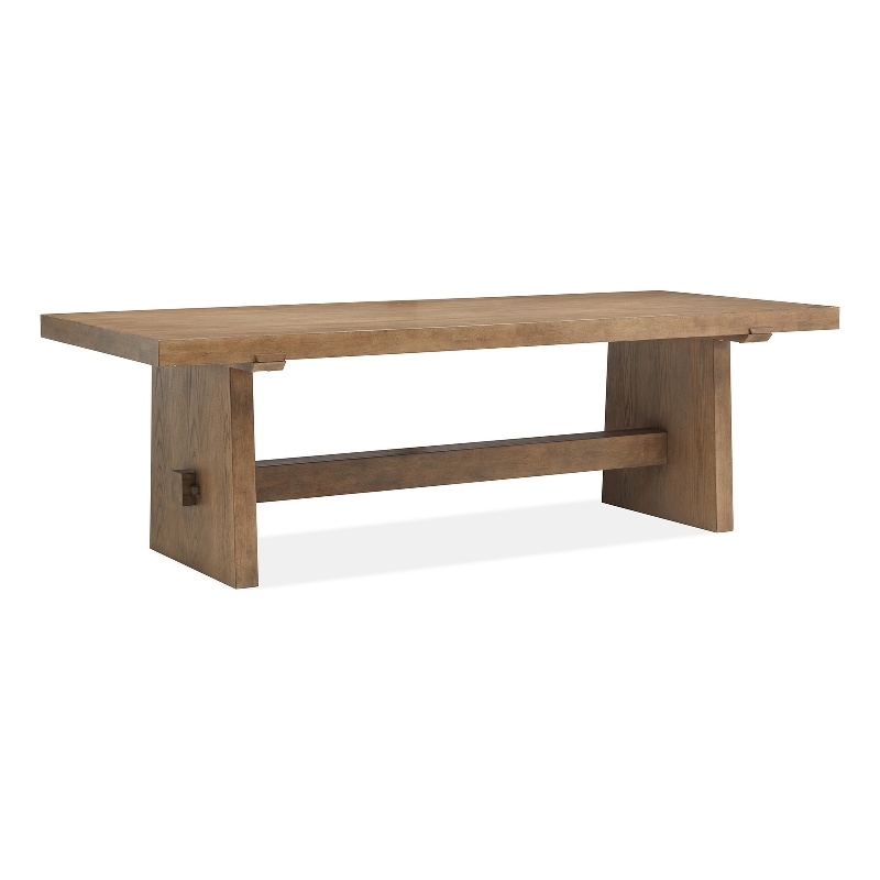 Magnussen Home Lindon Belgian Wheat Trestle Dining Table