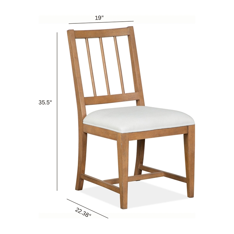 Magnussen Home Lindon Belgian Wheat Upholstered Side Chair Two Pack