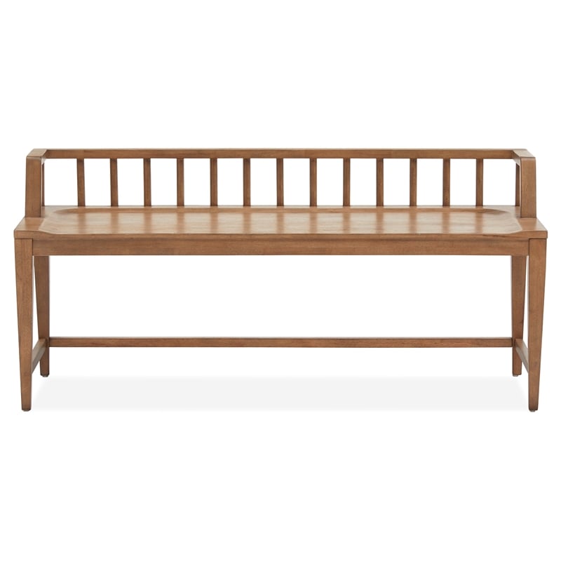 Magnussen Home Lindon Belgian Wheat Low Back Arm Bench