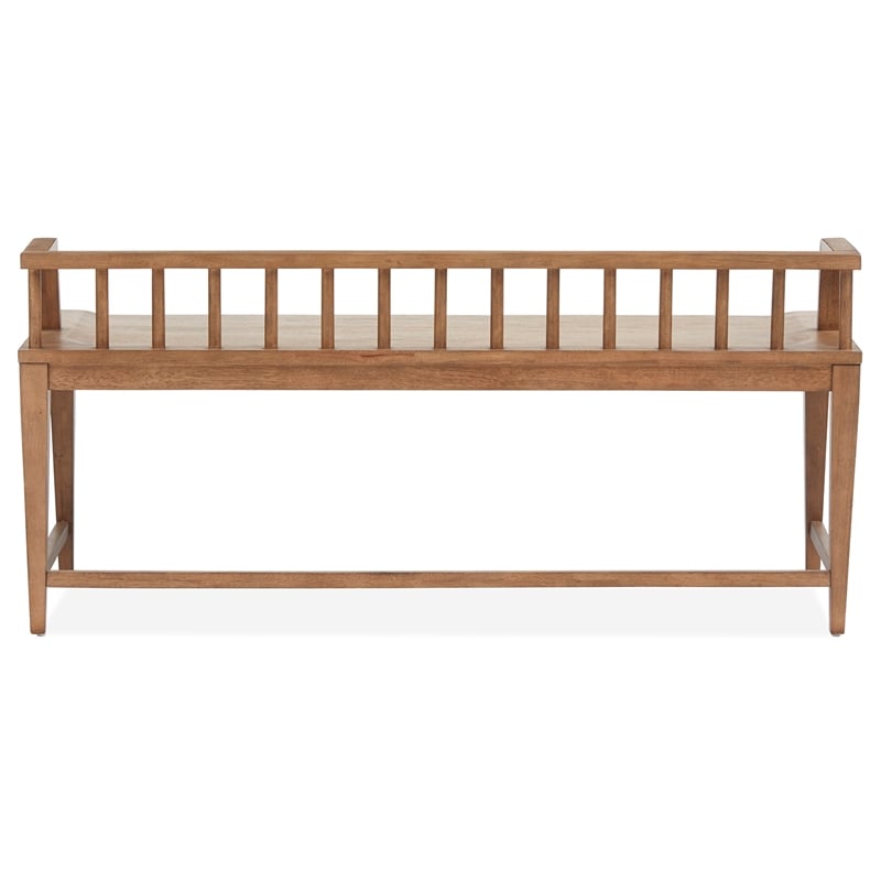 Magnussen Home Lindon Belgian Wheat Low Back Arm Bench