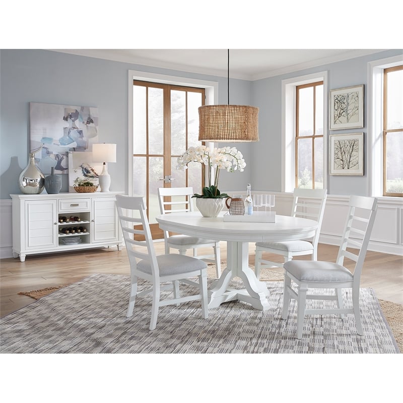 Magnussen Home Charleston White Dove White Upholstered Side Chair Two Pack