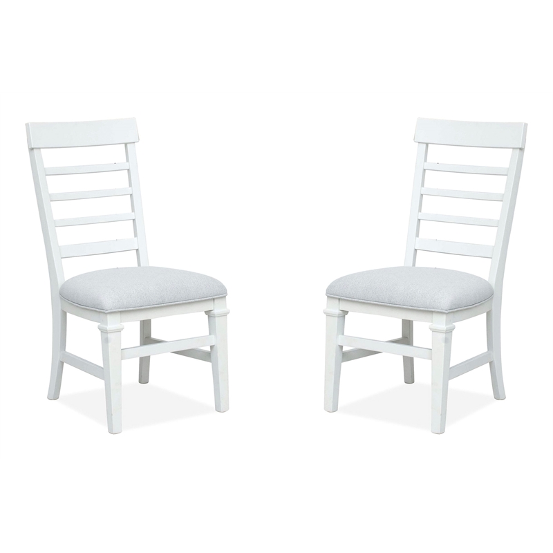 Magnussen Home Charleston White Dove White Upholstered Side Chair Two Pack